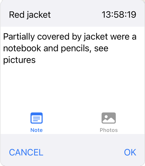 Example Marker Dialog
